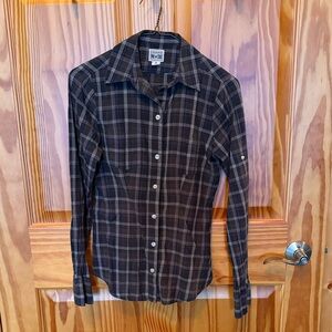 Converse Blue, ArmyGreen and White Plaid Button Down Shirt